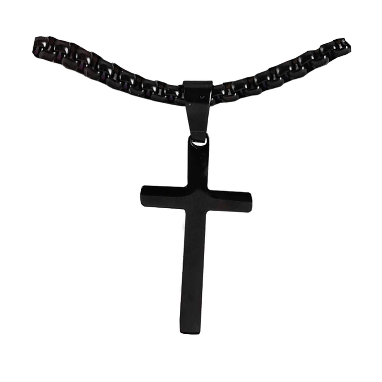 Prepak-Mens Black Plated Necklaces