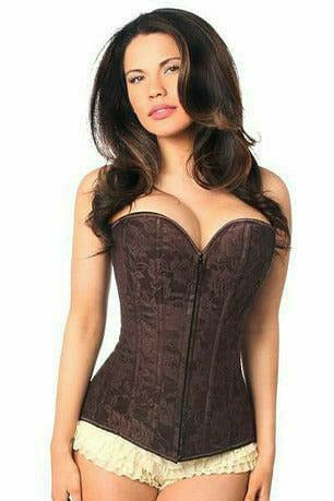 Lavish Lace Overbust Corset with Zipper