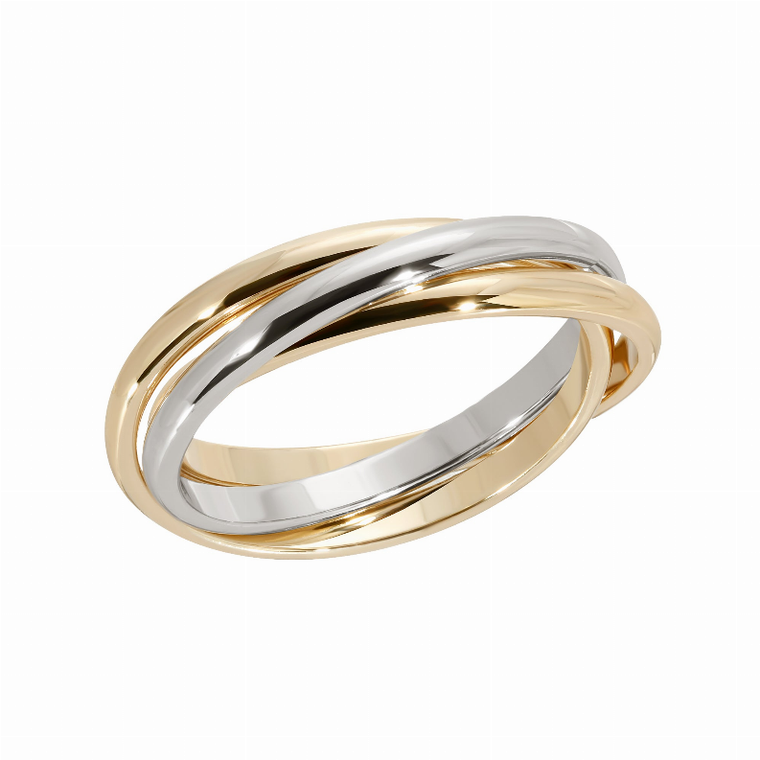TWO-TONED TRIPLE DOMED ROLL RING