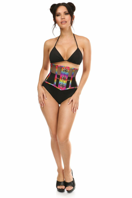 Top Drawer PVC Steel Boned Mini Cincher with Clasps
