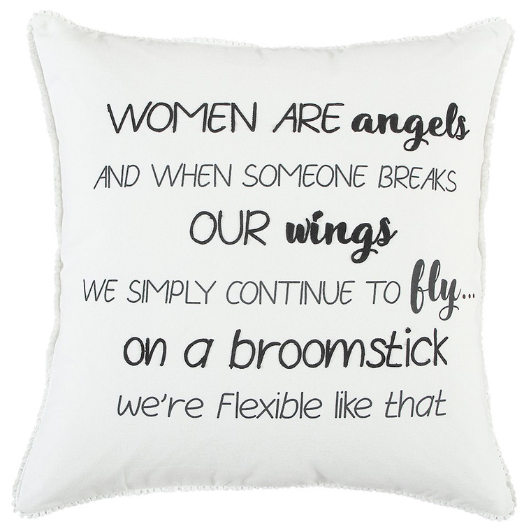 Black and White Women Are Angels Throw Pillow - 808230118287