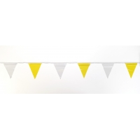 Pennant Banner Flags, 60 ft., Yellow/Whi