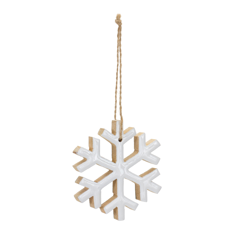 Wood Snowflake Ornament 