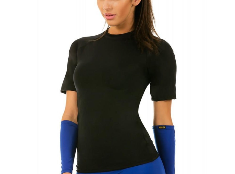 InstantFigure Activewear Compression Raglan Short Sleeve Top