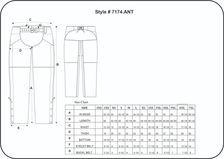 7174.ANT - Ladies Premium Lambskin Leather Chaps