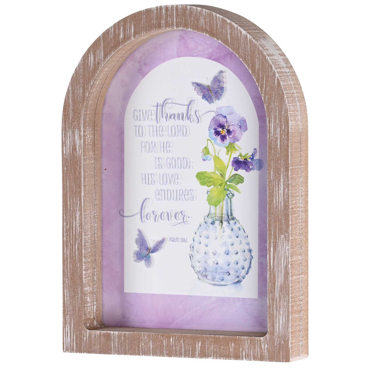 Framed Arch Butterfly Give Thanks
