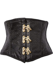 Top Drawer Brocade Steel Boned Mini Cincher with Clasps