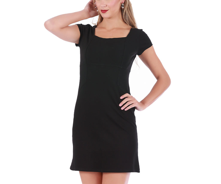 InstantFigure Short Dress with Cap Sleeve