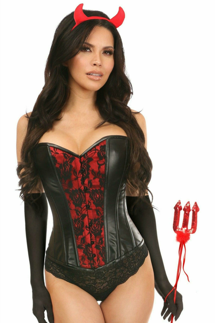 Lavish Gothic Devil Corset Costume