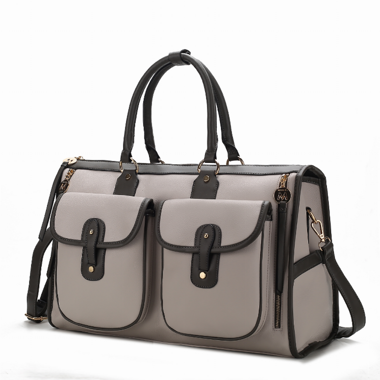 Genevieve Color Block Vegan Leather Women's Duffle Bag