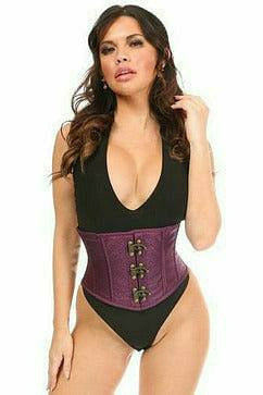 Top Drawer Brocade Steel Boned Mini Cincher with Clasps