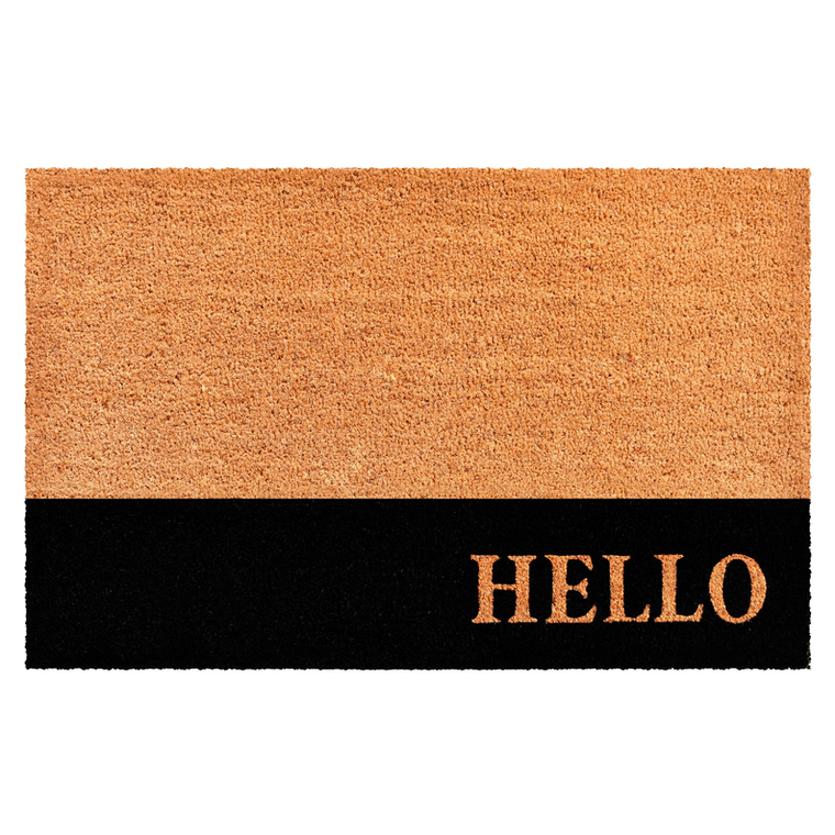 Calloway Mills Hello Black Stripe Doormat