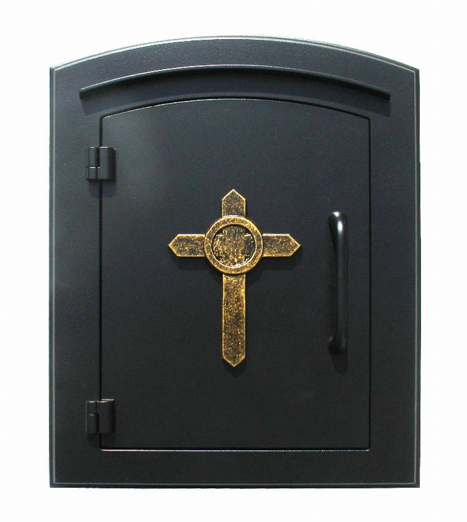 Manchester Non-Locking Column Mount Mailbox With Logo