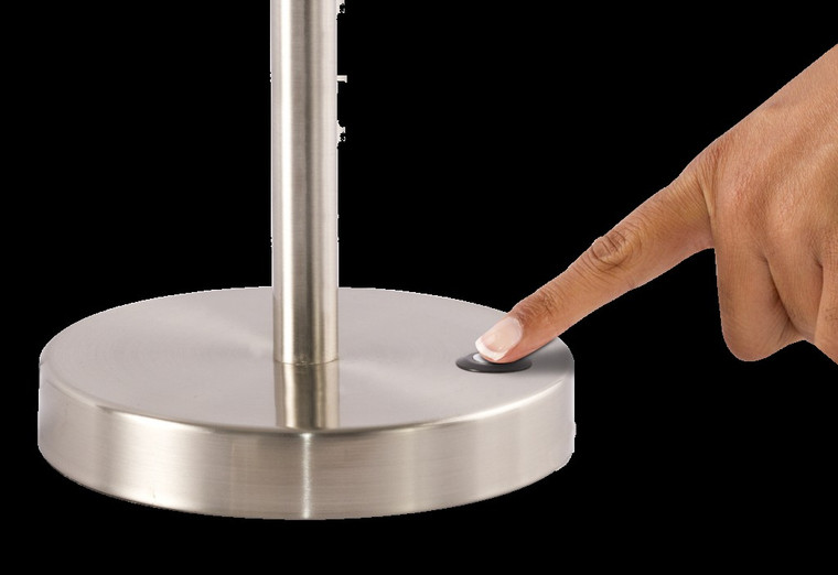 Brushed Silver LED Adjustable Desk Lamp - 808230105089
