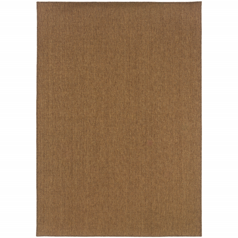4' X 6' Tan Stain Resistant Indoor Outdoor Area Rug