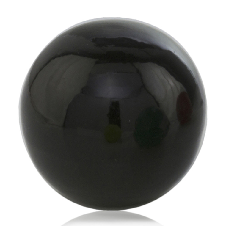 3" Black Enameled Aluminum Decorative Sphere - 4512839599304