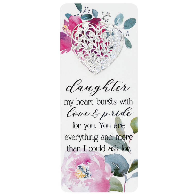Embellished Bookcard Daughter, My Heart