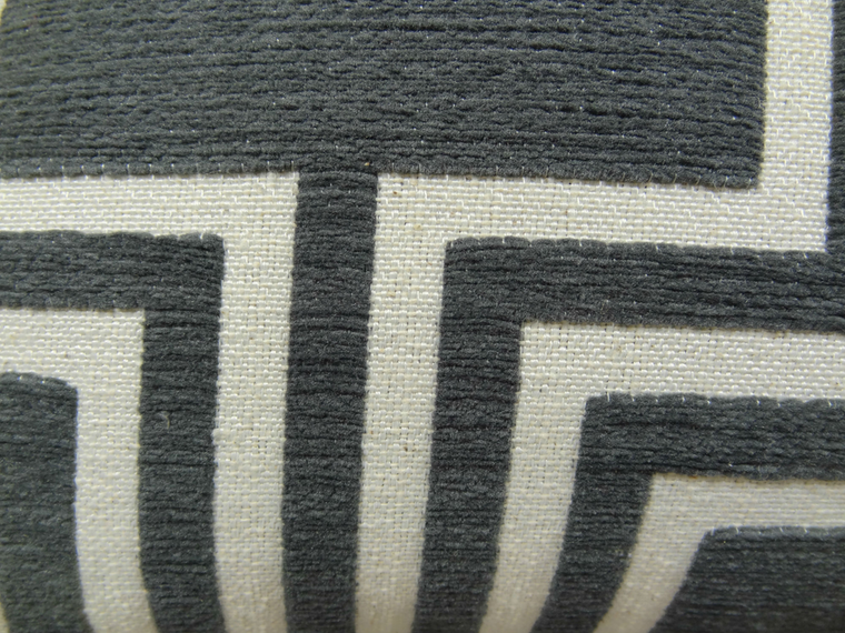 Plutus Argyle Square Black and White Handmade Luxury Pillow