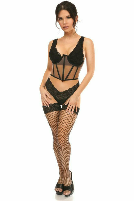 Lavish Mesh Open Cup Waist Cincher