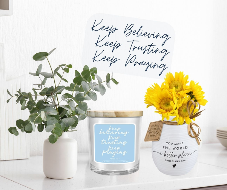 Soy Candle Keep Believing Trusting  13Oz