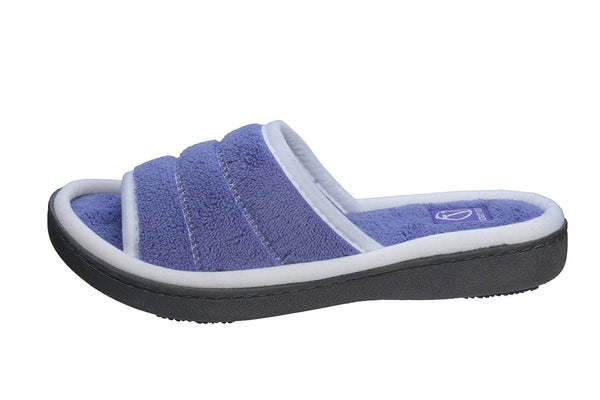 Roxoni Women's Open Toe Memory Foam Slippers with Contrast Design -Sizes 6 to 11 -style #2186