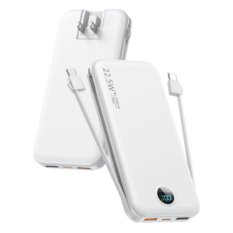 Power House 3-in-1 Fast And Foldable Wireless Power Bank With AC Plug