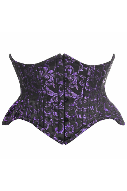 Top Drawer Brocade Double Steel Boned Mini Cincher Corset