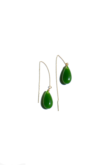 Waterdrop Lab jade drop earrings