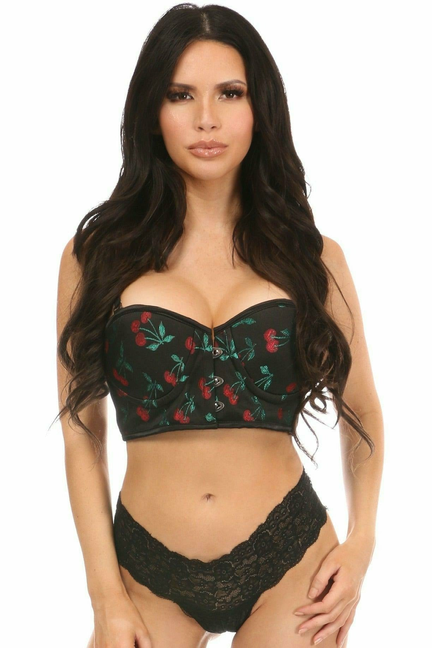 Lavish Brocade Underwire Short Bustier