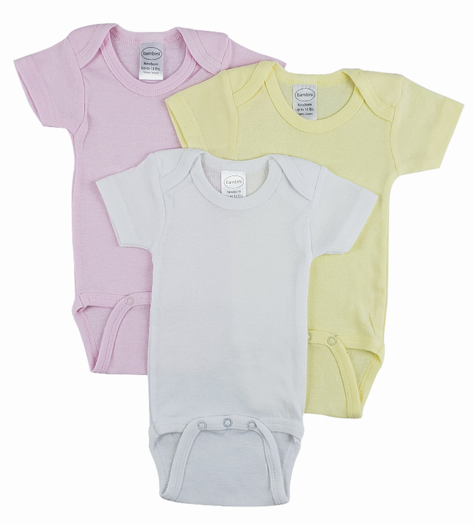 Bambini Short Sleeve One Piece 3 Pack