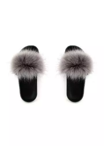 Faux Fur Slides