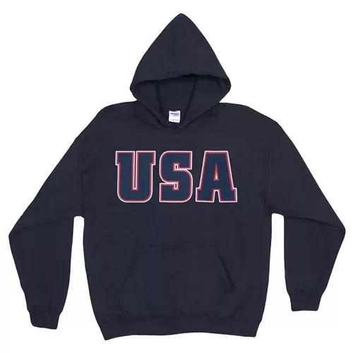 USA Flag Pullover/Hood Sweatshirt Navy