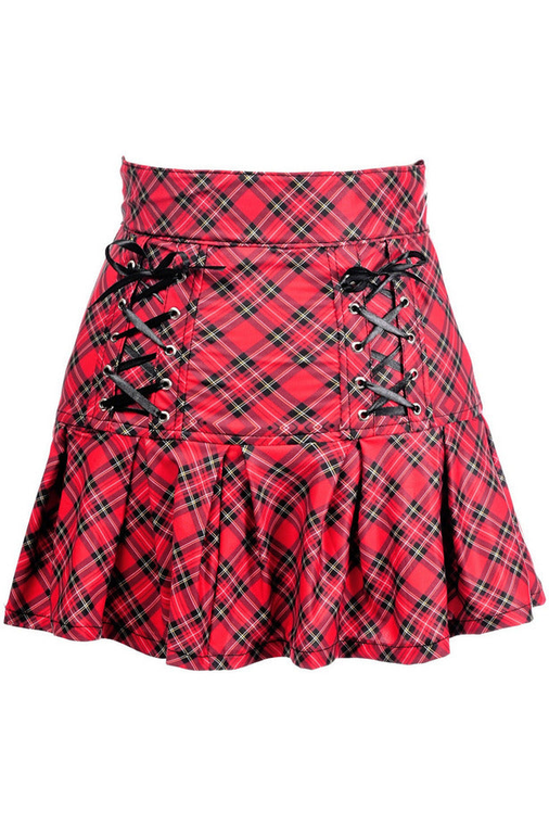 Lace-Up Stretch Lycra Skirt