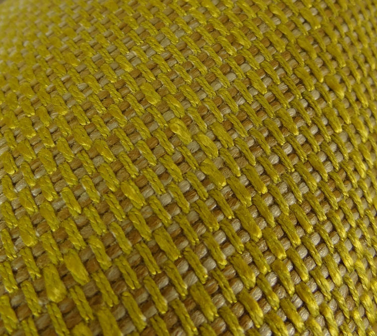 Plutus Deep Lemon Grass Metallic Citrine and Gold Handmade Luxury Pillow