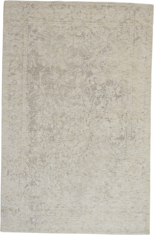 2' X 3' Ivory And Tan Abstract Hand Woven Area Rug