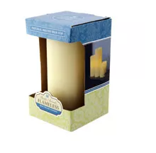 Melted Top Flameless Pillar Candle with Timer
