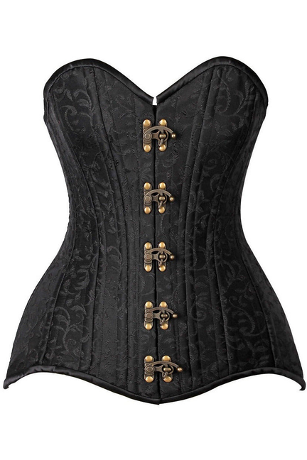 Top Drawer Curvy Brocade Double Steel Boned Overbust Corset