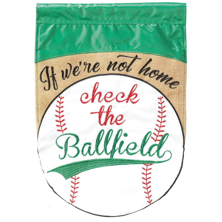 If Were Not Home Baseball Burlap Garden