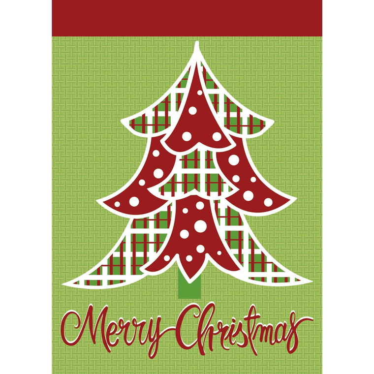 Garden Tree Merry Christmas Flag