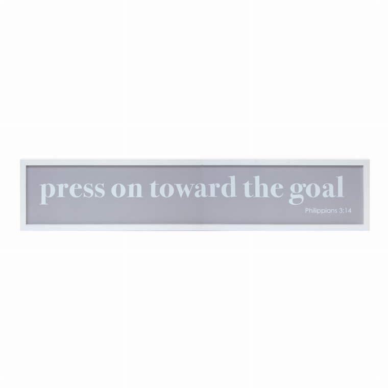 Press On Toward The Goal Plaque 47.25"L x 9.75"H MDF