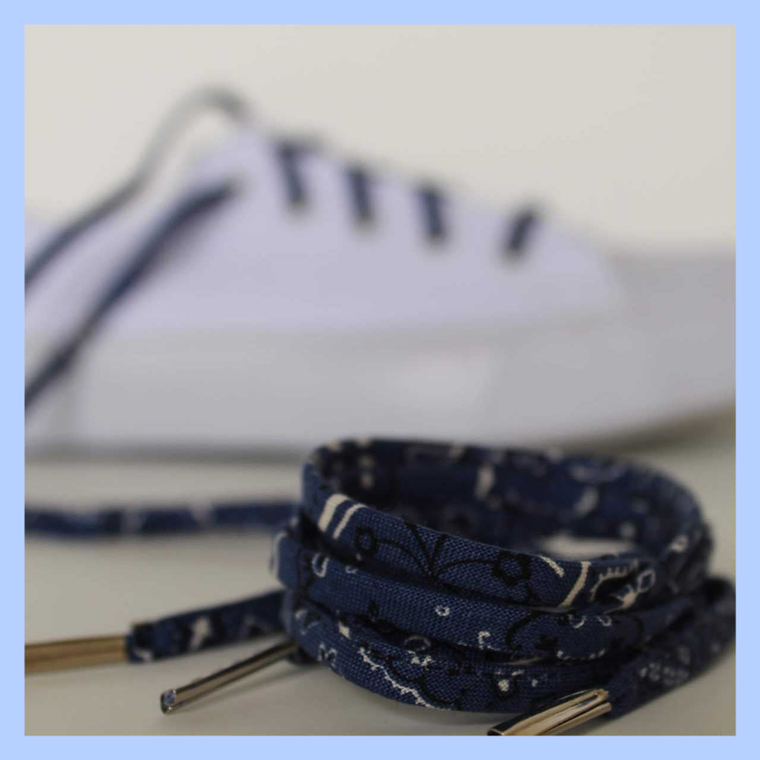 Bandana Shoelaces with Metal Tips