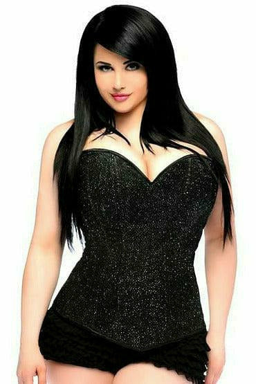 Lavish Glitter Side Zipper Corset