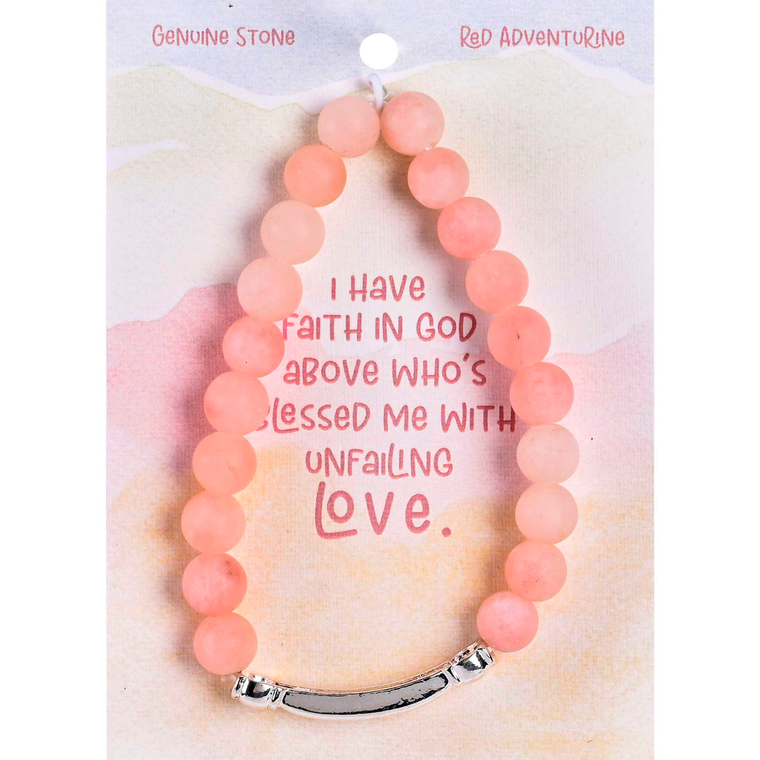 Bracelet Love Red Aventurine Gem Stone