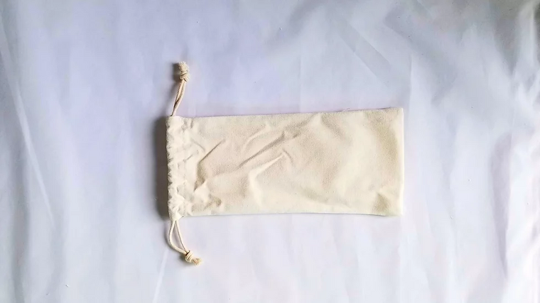 100% Unbleached Cotton Canvas Bag With Drawstring
