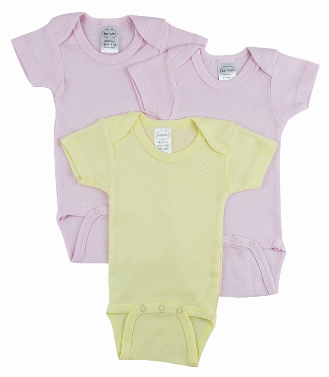 Bambini Short Sleeve One Piece 3 Pack