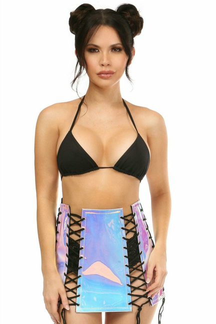Holo Lace-Up Skirt