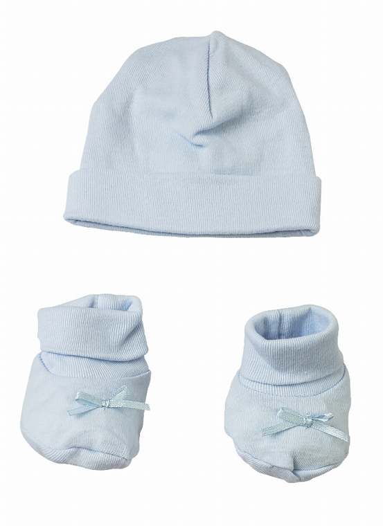 Bambini Preemie Baby Cap & Bootie Set