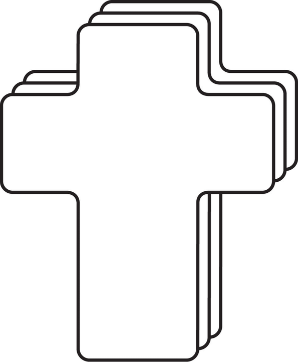 Cross Single Color Creative Cut-Outs