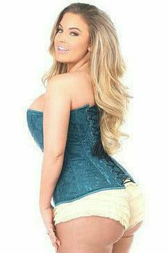 Lavish Lace Overbust Corset with Zipper