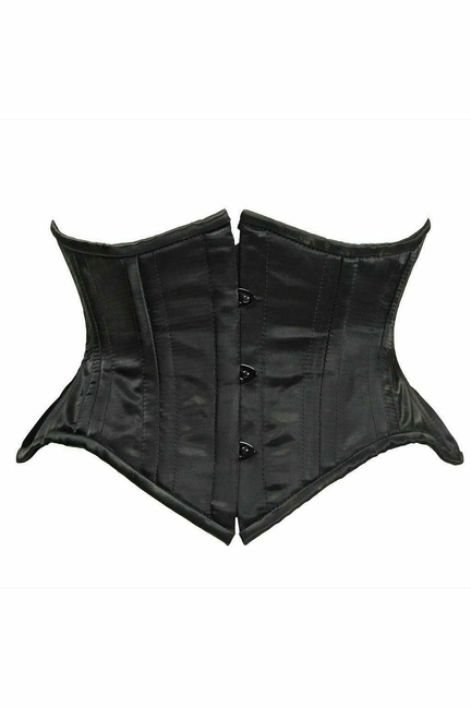 Top Drawer Satin Double Steel Boned Curvy Cut Waist Cincher